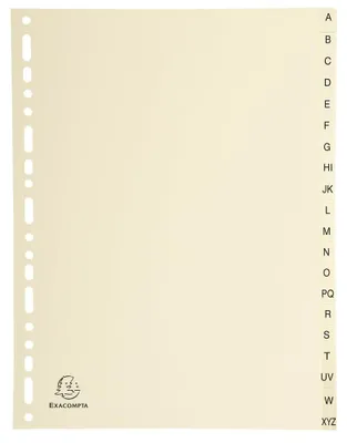 Registerkarten A4, Karton 155g, 20 Positionen A-Z
