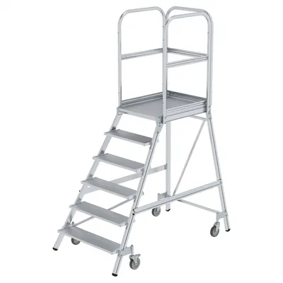 Produktbild von Guenzburger Steigtechnik MUNK 50106 Aluminium Podestleiter Arbeitshöhe