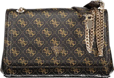 Produktbild von Elegante Damen Handtasche Braun mit Kettengriff und Mehrfachfächern