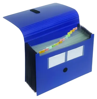 Image de FolderSys 70006-47 Fardes à compartiments, extensibles, bleu