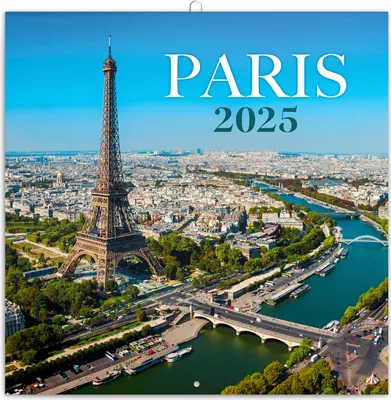 Obrázok produktu pre Poznámkový kalendár Paríž 2025, 30 x 30 cm