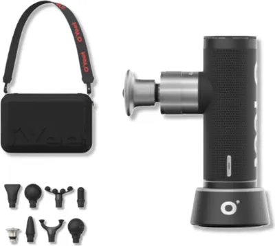 Produktbild von O`Yeet NEX Pro Two Massagepistole, 8 x abnehmbare Massageköpfen, trendigen tragbaren Tasche, Mini-Ladestation, 5 Geschwindigkeitsmodi