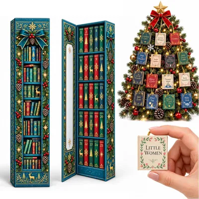 Productafbeelding van Mini Boekjes Adventskalender 2026 voor 24 Boekenliefhebbers Kerstkalender C Universele Maat