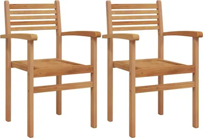 Obrázok produktu pre vidaXL Stolička 2 ks hnedá 56 x 55 x 90,5 cm masívne teakové drevo