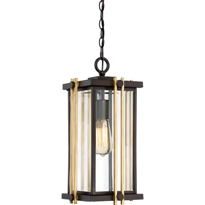 Image de Suspension d'extérieur Zachodni Bronze E27 60W Goldenrod Quoizel