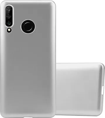 Produktbild von Cadorabo Schutzhülle für Huawei P30 LITE Hülle in Silber Handyhülle TPU Silikon Etui Cover Case