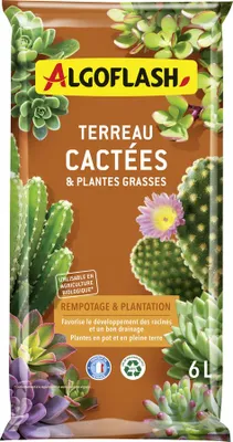 Image de Terreau Cactées Algoflash 6l Drainage Optimal Pour Succulentes - Générique