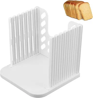 Obrázok produktu pre Plastový krájač na chlieb do kuchyne, ručný, biely, skladací