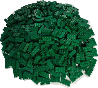 Obrázek produktu pro LEGO® 2x4 kostky Vysoké kostky Tmavě zelená - 3001 NEW! Množství 50x