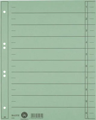 Produktbild von Leitz Trennblatt 16580055 A4 230g Karton grün 100 St./Pack.