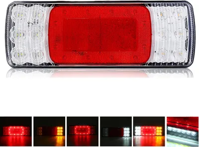 Produktbild von LED Hintere linke Schwanz stoppen Bremslicht drehen Signal Indikator 12V-24V Für Van Truck Lorry