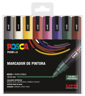 Immagine prodotto di Set di 8 pc-5m pastello posca uniball 182634810