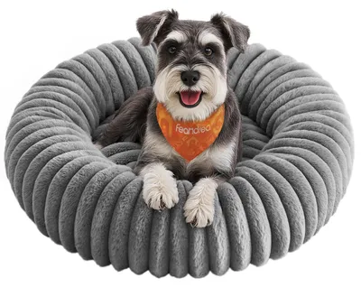 Produktbild von Feandrea Hundebett, 70 cm Durchmesser, waschbar, weiche Polsterung – Größe L (70 x 70 x 20 cm)