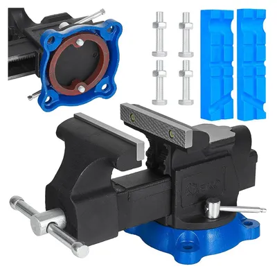 Immagine prodotto di Morsa di precisione da banco girevole Heavy Duty 125 mm, per uso domestico,commerciale ,garage,officina, apertura 140 mm,Geko