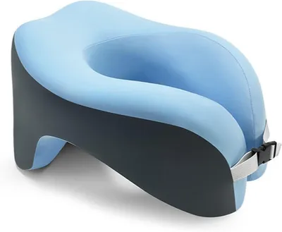 Produktbild von U-förmiges Nackenkissen Memory Foam 28×24×17 cm, verstellbar, abnehmbarer Bezug, Reise-, Büro- & Schlafkissen