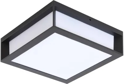 Produktbild von Lindby Außenwandleuchte Sivana, schwarz, Alu, 26 cm x 26 cm