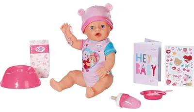Image de Poupon - BABY BORN - Emma - 10 fonctions - 10 accessoires - Sans piles - 43cm - Des 3 ans