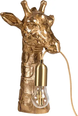 Obrázek produktu pro BELIANI Stolní lampa zlatá polyresin zvířecí motiv tvar žirafy moderní glamour styl noční lampa obývací pokoj ložnice