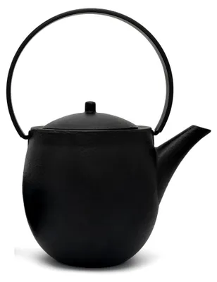 Produktbild von schwarze gusseiserne Teekanne für Induktion, 1,2 Liter