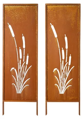 Immagine prodotto di Paravento VEVOR, 50x160 cm, confezione da 2 pezzi, divisorio in metallo, parete divisoria con picchetti e pannello Acciaio al carbonio, schermo per la privacy, divisorio, parete decorativa per giardino, terrazza, cortile, balcone