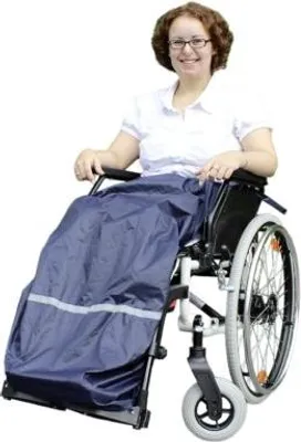Produktbild von Rollstuhl-Regenschürze ROLKO-rainPRO blau>>>>
