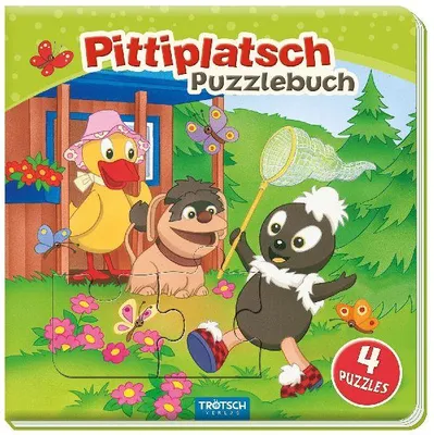 Produktbild von Trötsch Unser Sandmännchen Puzzlebuch mit 4 Puzzle Pittiplatsch