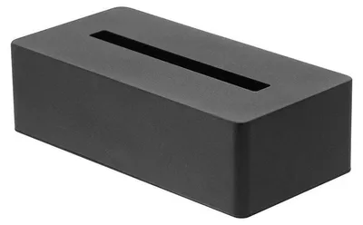 Image de Boîte de mouchoirs Yamazaki, métal, noire - Décorative
