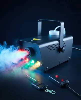 Produktbild von Professionelle LED Nebelmaschine mit Fernbedienung & Farbwechsel - inkl. Nebelfluid, KI-generiertes Bild