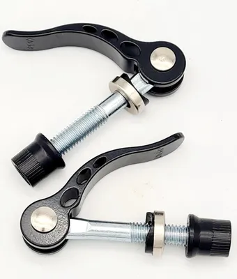 Productafbeelding van Zadelpenklem snelspanner M8 x 55 mm - Set van 2 - Zwart