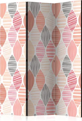 Produktbild von 3-teiliger Einseitiger Vlies Paravent - Spring Leaves 135x172 cm Muster f-C-0359-z-b