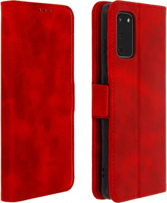 Produktbild von Klapphülle mit Kartenfächer / Standfunktion für Samsung Galaxy S20 – Rot