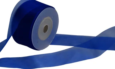 Produktbild von Organzaband 4 cm x 50 m blau - Organzabänder