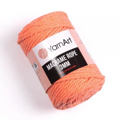 Produktbild von Yarn Art Macrame Rope 3 mm 63 m 767 Coral Schnur