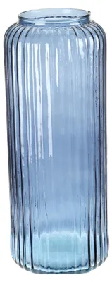 Produktbild von Excellent Houseware Vase - Glas - blau - 15 x 37 cm