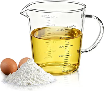 Produktbild von Messbecher 500 ml, Glasmessbecher, hitzebeständig, für Küche
