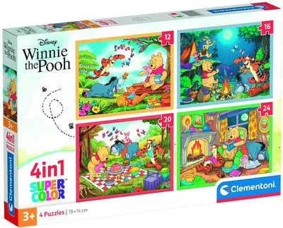 Immagine prodotto di Clementoni - Puzzle 4v1 Disney Medvídek Pú (12+16+20+24 dílků)