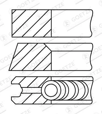 Obrázek produktu pro GOETZE MOTOR 08-421800-30 Sada pístních kroužků. Pístní kroužky pro modely BMW 3 Touring (E91), 3 Limousine (E90), 5 Limousine (E60), 5 Touring (E61), X3 (E83)