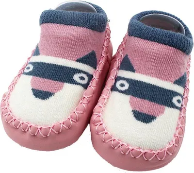 Immagine prodotto di Calzini per neonati Jumadas da sei mesi a 3 anni, calzini antiscivolo, pantofole, rosa, viola