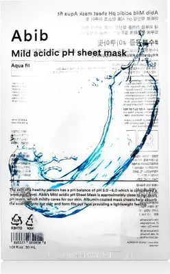 Immagine prodotto di Abib Mild Acidic Ph Sheet Mask Aqua Fit 30 ml