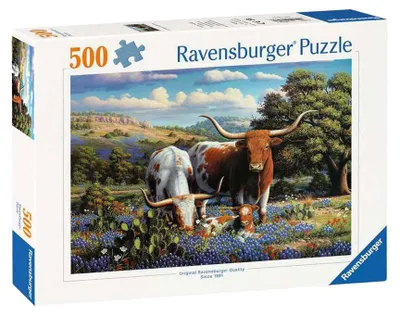 Zdjęcie produktu dla Ravensburger Loving Longhorns, 500 szt., Animals, 12 lat(a)