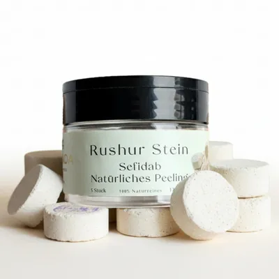 Anadoa Naturhaus Original Rushur Stein 6er Set - Traditioneller Ruşur Taşı Peelingstein für Gesicht,