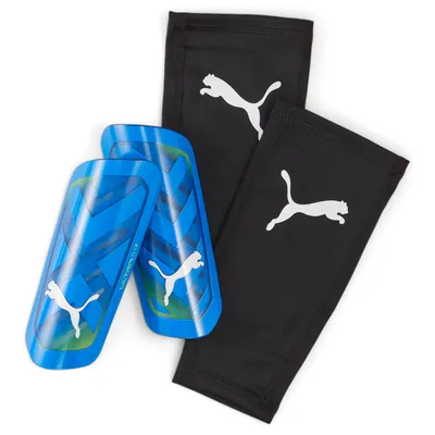Image de Puma ULTRA Flex Sleeve Football Protège-tibias unisexe bleu noir taille L
