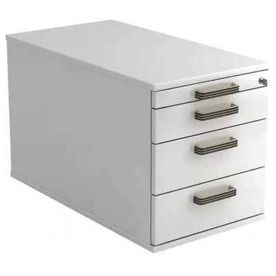Zdjęcie produktu dla HAMMERBACHER TC30 Ohne Rollcontainer weiß 4 Auszüge