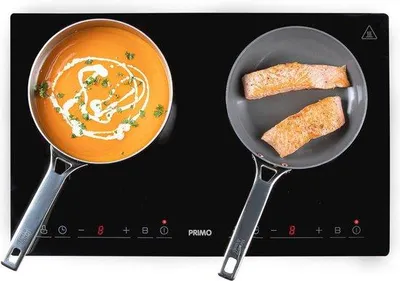 Image de Plaque de cuisson électrique à 2 zones de cuisson, 3500 W, noire