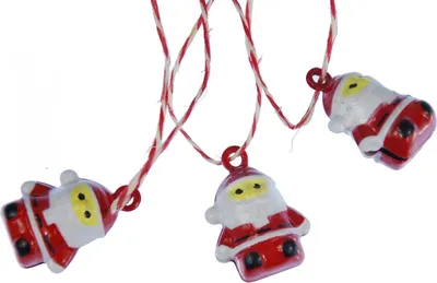 Produktbild von 3 Stück Weihnachtsbaumanhänger Baumschmuck Weihnachtsmann Glöckchen ganz