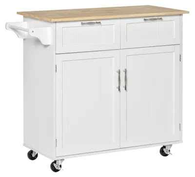 Immagine prodotto di Carrello da Cucina 104x46x91 cm in Legno Bianco