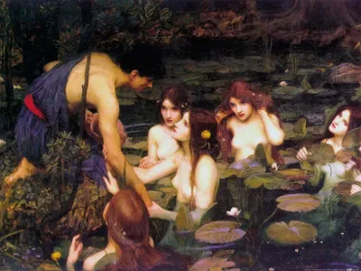 Obrázok produktu pre John William Waterhouse Art Print Picture - Hylas And The Nymphs, 1896 (60 x 80 cm)