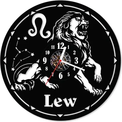 Zdjęcie produktu dla Zegar ścienny z płyty winylowej Lew 10.5