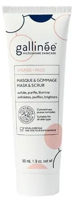 Obrázok produktu pre Gallinee, Microbiome Skincare, Purifying, Scrub Mask, For Face, 50 ml