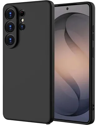 Produktbild von Hülle für Samsung Galaxy S26 Ultra, Slim Liquid Silikon Gel Gummi Stoßfest Schutzhülle Schwarz
